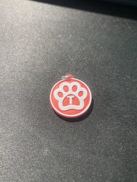 Thẻ tên cho mèo có chữ cái đầu (Cat tag with letter) - Image 1