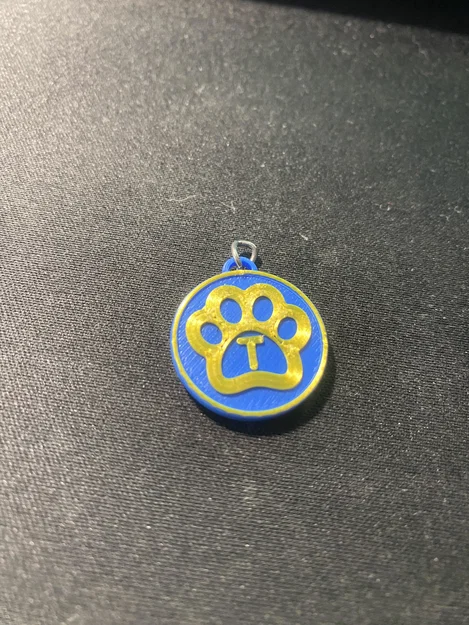 Thẻ tên cho mèo có chữ cái đầu (Cat tag with letter) - Image 2