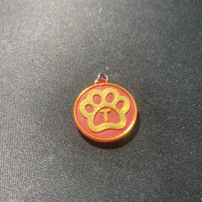 Thẻ tên cho mèo có chữ cái đầu (Cat tag with letter)