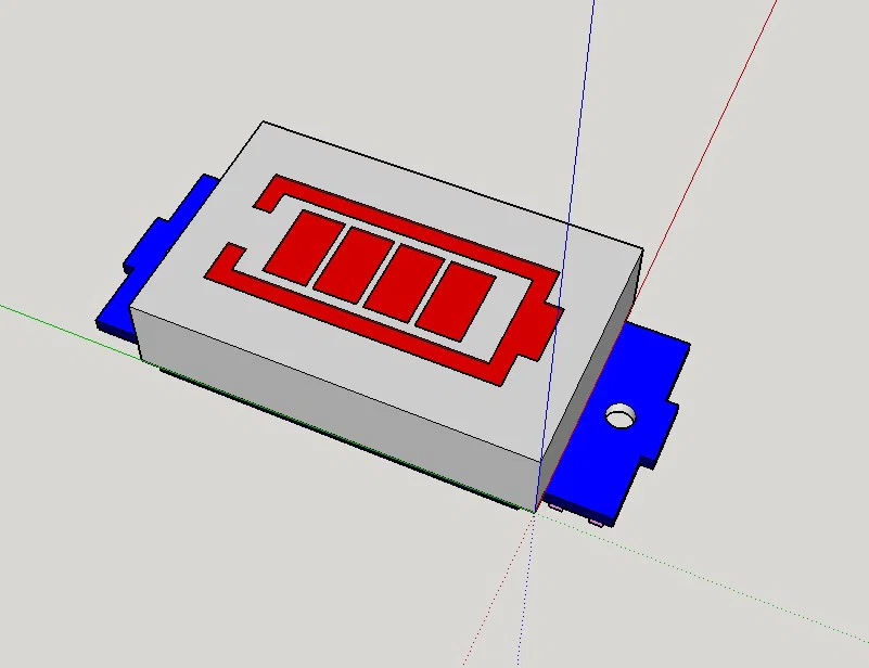 Mô hình 3D hiển thị trạng thái pin (Battery Bar Graph Mock-up) - Image 1