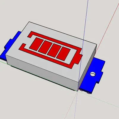 Mô hình 3D hiển thị trạng thái pin (Battery Bar Graph Mock-up)