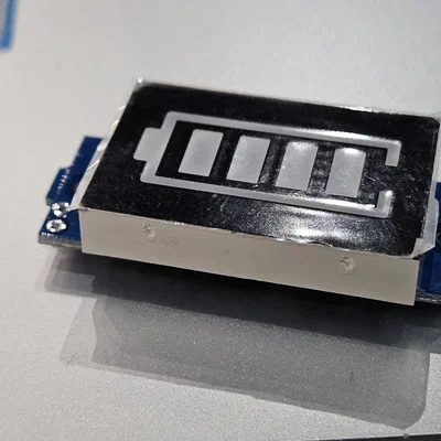Mô hình 3D hiển thị trạng thái pin (Battery Bar Graph Mock-up)