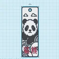 Mẫu in 3D thẻ đánh dấu trang sách hình gấu trúc (Panda Bookmark) dễ thương - Thumbnail 1
