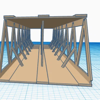 Mô hình cầu kỹ thuật 3D cho dự án học tập (School Project Bridge)
