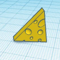 Mô hình miếng phô mai (Cheese) trang trí độc đáo in 3D