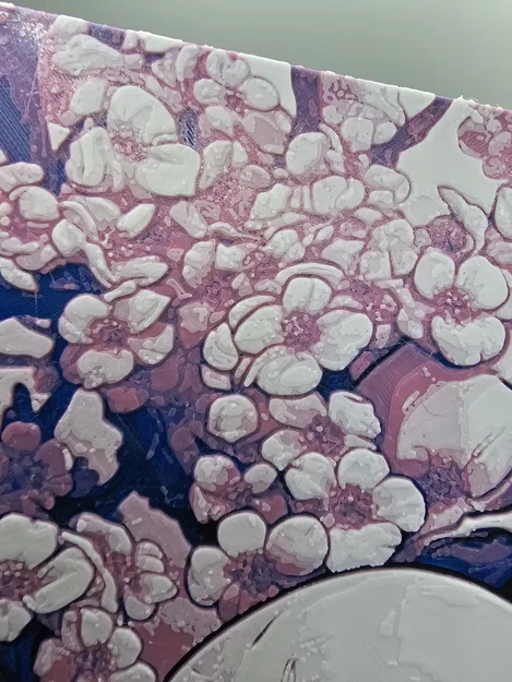 Skull Sakura Blossom HueForge - Image 3