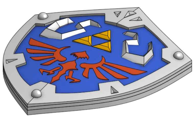 Mô hình khiên Hylian Shield từ Legend of Zelda in 3D - Image 1