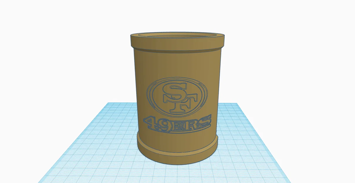 Mẫu in 3D bao đựng lon bia 49ers Koozie NFL độc đáo - Image 1