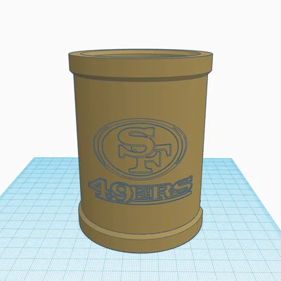 Mẫu in 3D bao đựng lon bia 49ers Koozie NFL độc đáo