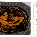 Tranh treo tường 3D Tình mẫu tử (Motherly love 2) nghệ thuật - Thumbnail 2