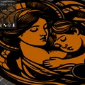 Tranh treo tường 3D Tình mẫu tử (Motherly love 2) nghệ thuật - Thumbnail 3