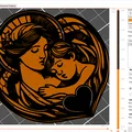 Tranh treo tường 3D Tình mẫu tử (Motherly love 2) nghệ thuật - Thumbnail 4