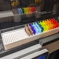 Khay Gridfinity 1x4x3u (21mm) hình kitty để đựng thẻ mẫu filament - Thumbnail 1