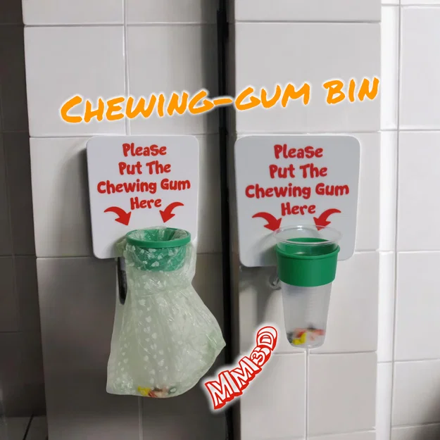 Thùng rác kẹo cao su (Chewing Gum Bin Trash) - Image 1