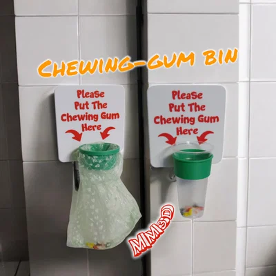 Thùng rác kẹo cao su (Chewing Gum Bin Trash)