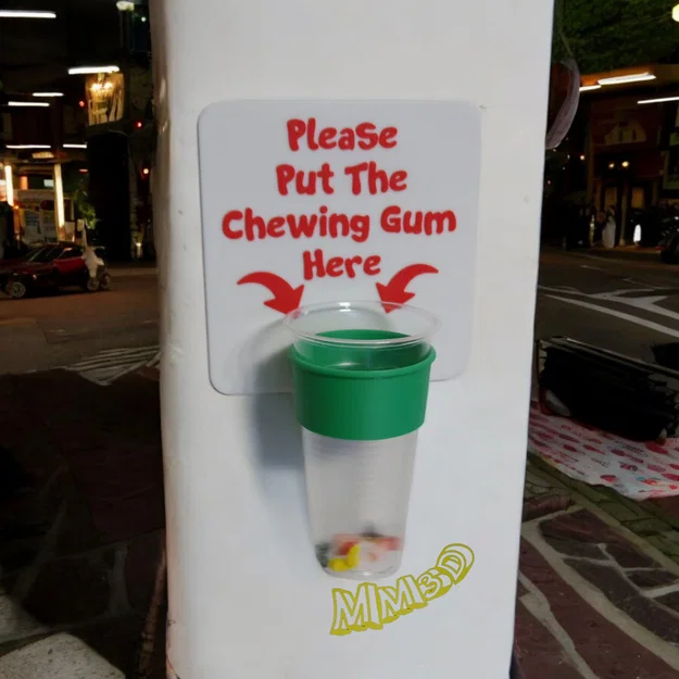 Thùng rác kẹo cao su (Chewing Gum Bin Trash) - Image 3