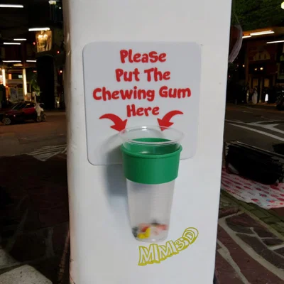 Thùng rác kẹo cao su (Chewing Gum Bin Trash)
