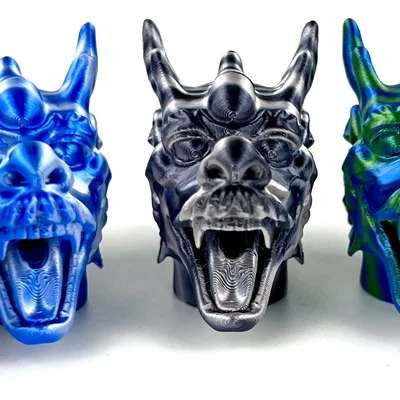 Mô hình đầu rồng 3D trang trí ống dẫn nhựa cực chất