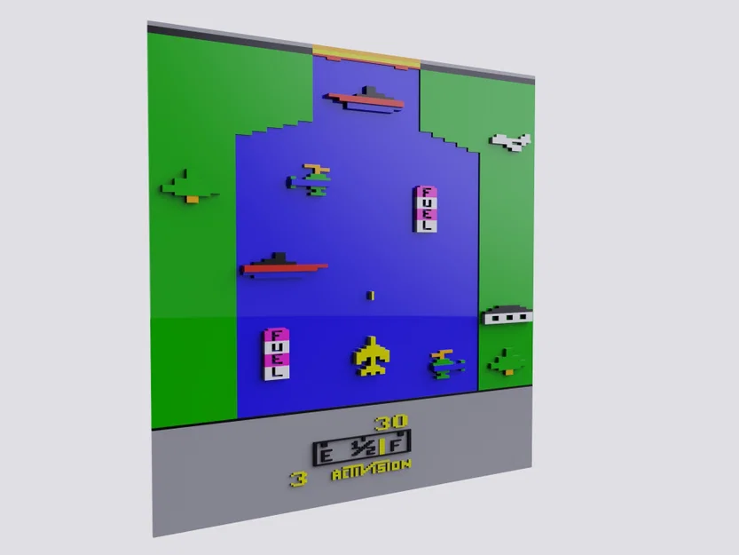 Game Atari River Raid – Khung 30 x 30 hoài niệm - Image 2