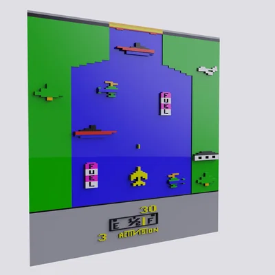 Game Atari River Raid – Khung 30 x 30 hoài niệm