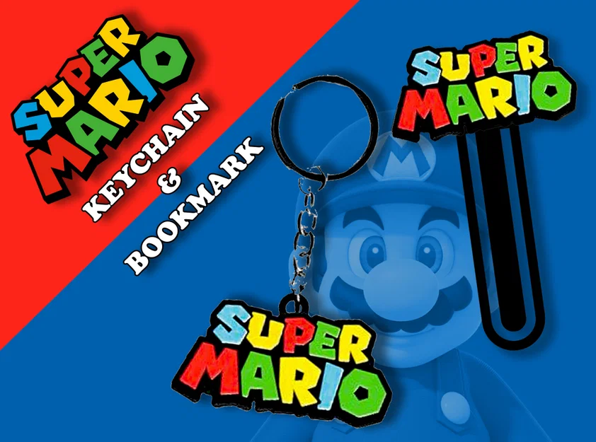 Mô hình móc khóa và kẹp sách Super Mario cho máy in 3D - Image 1