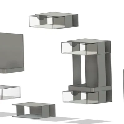 Khay đựng đồ đa năng để bàn ORGANIZZATORE GT272 (Thiết kế 3D)