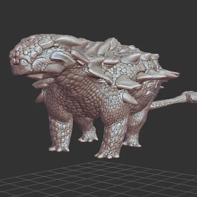 Mô hình khủng long bọc giáp Ziapelta chi tiết cho in 3D