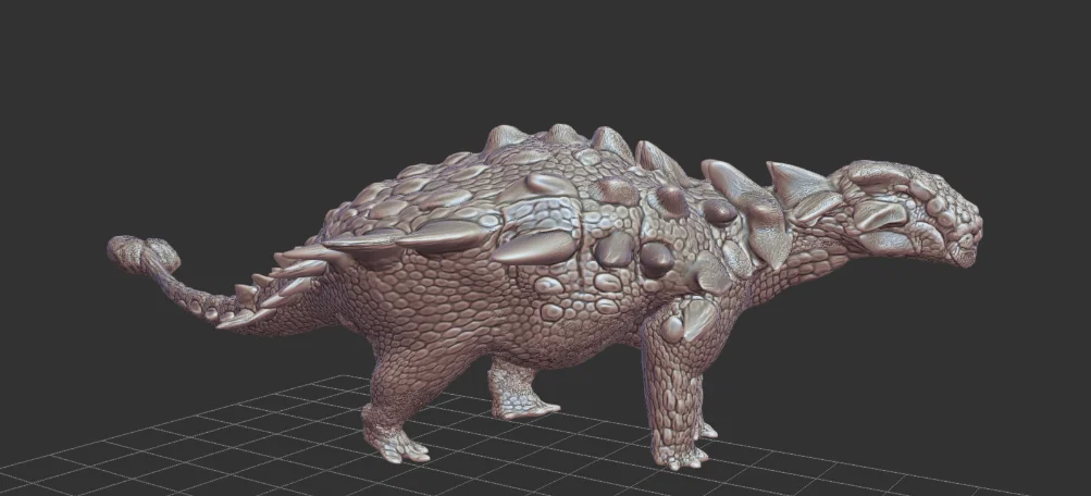Mô hình khủng long bọc giáp Ziapelta chi tiết cho in 3D - Image 2