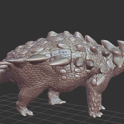 Mô hình khủng long bọc giáp Ziapelta chi tiết cho in 3D