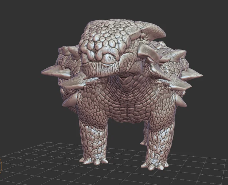 Mô hình khủng long bọc giáp Ziapelta chi tiết cho in 3D - Image 3