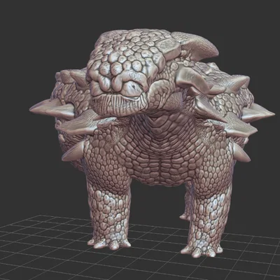 Mô hình khủng long bọc giáp Ziapelta chi tiết cho in 3D