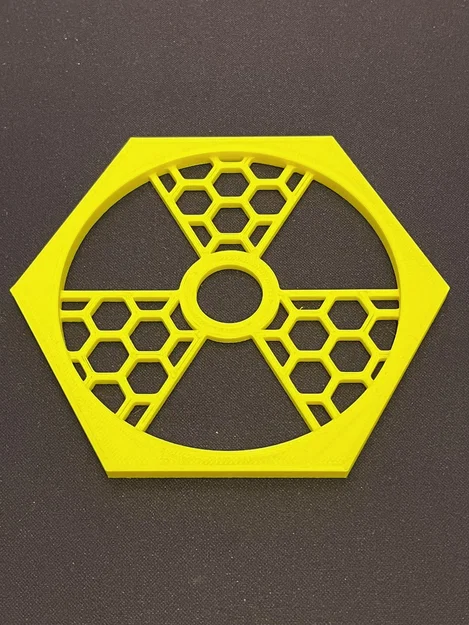 Miếng lót ly biểu tượng phóng xạ Radioactive - Tùy chọn Hex và Tròn - Image 1