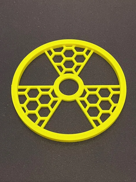 Miếng lót ly biểu tượng phóng xạ Radioactive - Tùy chọn Hex và Tròn - Image 2