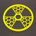 Miếng lót ly biểu tượng phóng xạ Radioactive - Tùy chọn Hex và Tròn - Thumbnail 2