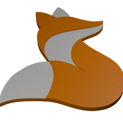 Mô hình logo chú cáo tối giản (Fox Logo) cho máy in 3D