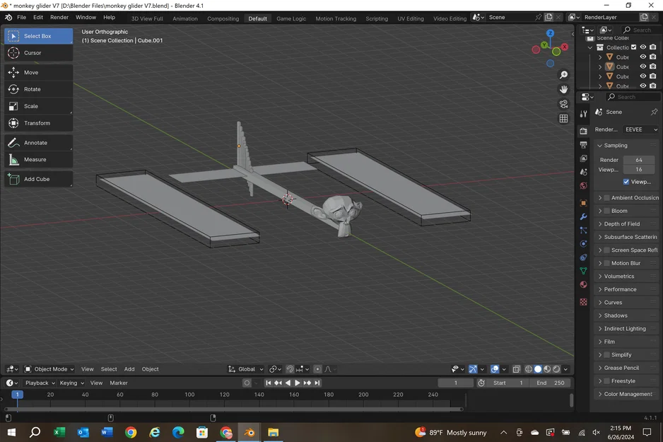 Tàu lượn khỉ Monkey Glider V6 - Mô hình in 3D bay ổn định và nhanh - Image 1