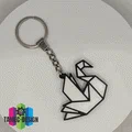 Móc khóa thiên nga CISNE phong cách Origami tinh tế cho dân in 3D - Thumbnail 1