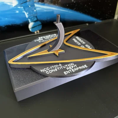 Đế trưng bày 3D Enterprise-A (2 mảnh) cho mô hình Star Trek