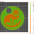 Mặt dây chuyền và tấm lót cốc họa tiết chú chồn Marten 3D - Thumbnail 3