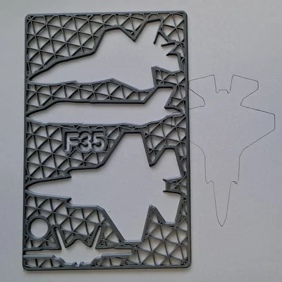 Trình tạo Stencil (silhouette STL) + ví dụ (F35, động vật)
