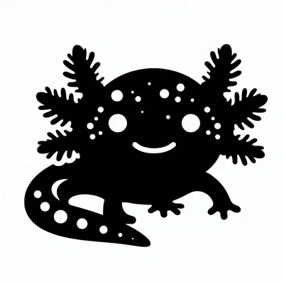 Khuôn tô (Stencil) hình chú Axolotl đáng yêu cho in 3D