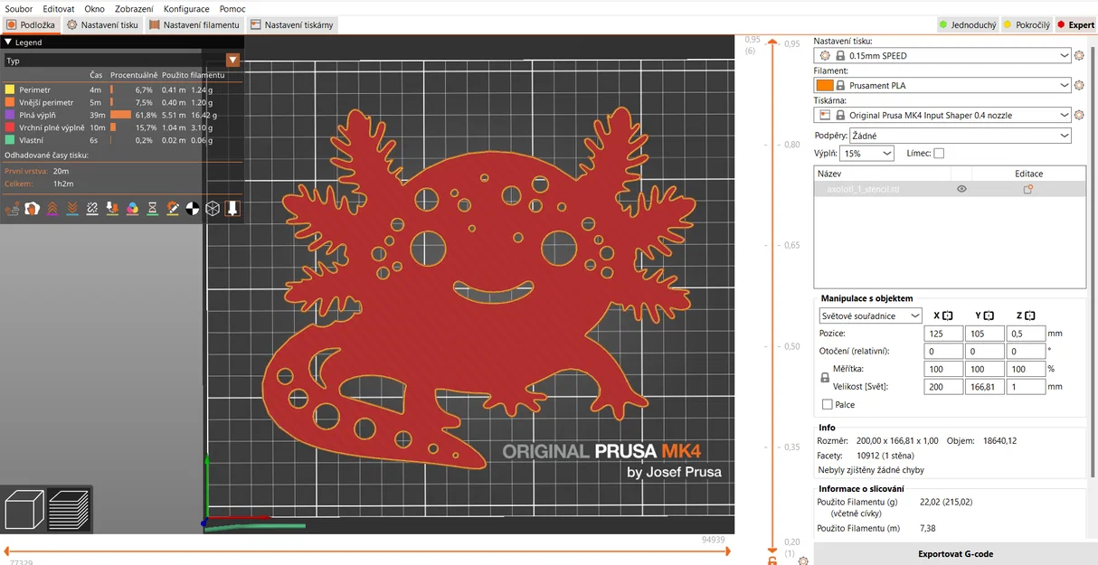 Khuôn tô (Stencil) hình chú Axolotl đáng yêu cho in 3D - Image 2