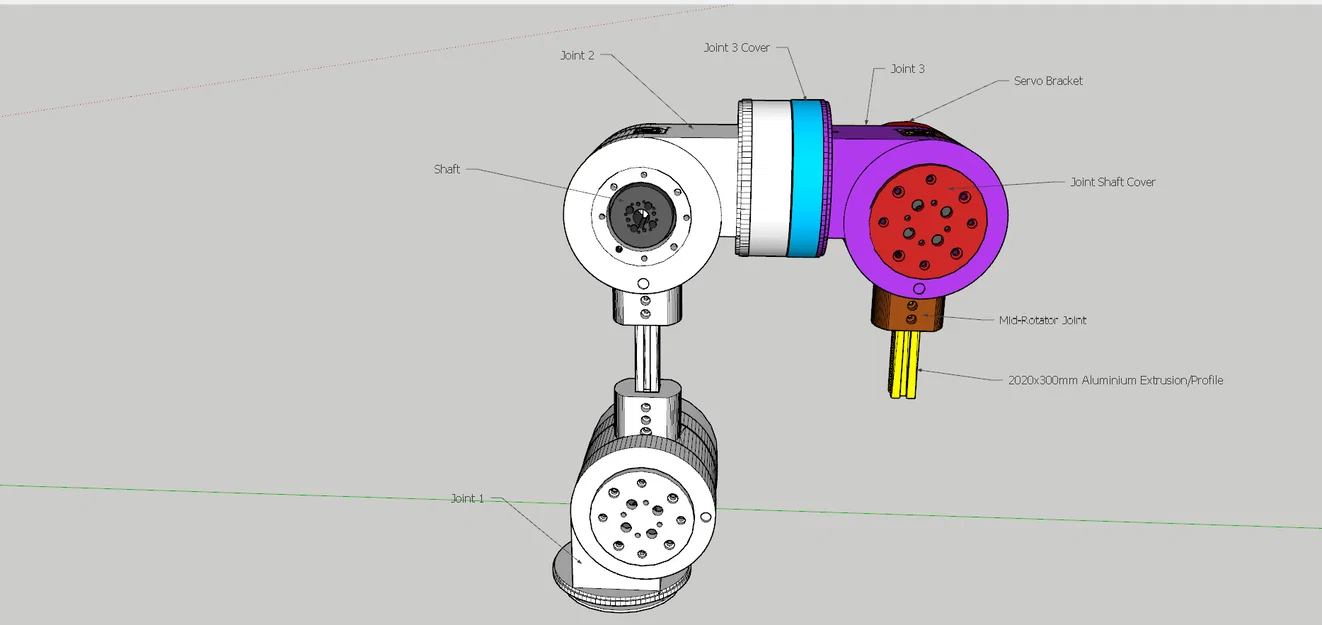 Hercules – Cánh tay robot (Robotic Arm) mô-men xoắn cao in 3D - Image 1