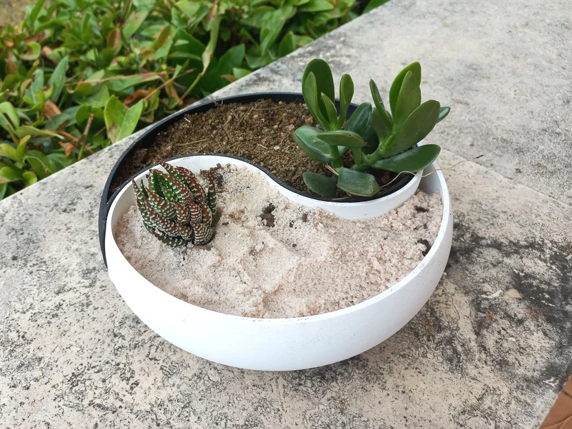 Chậu cây cảnh Âm Dương (Ying Yang Planter) trang trí nhà cửa - Image 2