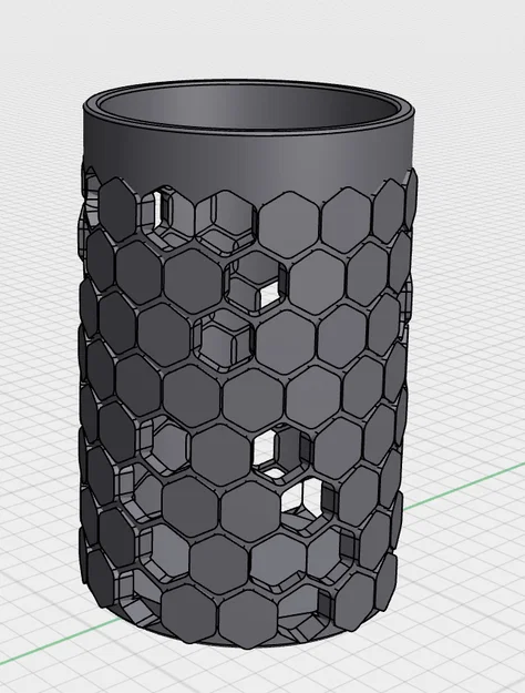 Ống cắm bút lục giác in 3D - Phụ kiện trang trí bàn làm việc đẹp - Image 3