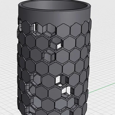 Ống cắm bút lục giác in 3D - Phụ kiện trang trí bàn làm việc đẹp