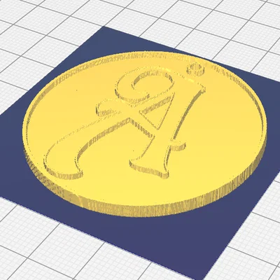 Móc khóa chữ cái A nghệ thuật - Mẫu in 3D tối giản, tinh tế