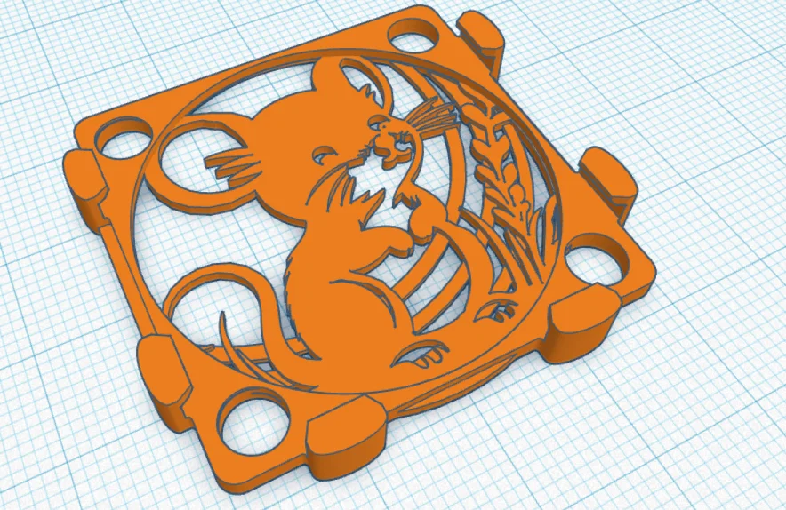Nắp che quạt hình chú chuột siêu dễ thương cho máy in 3D MK4 - Image 2