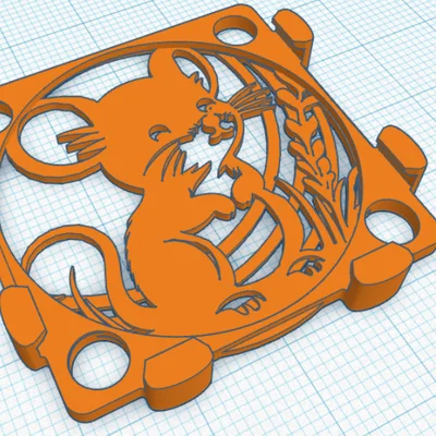 Nắp che quạt hình chú chuột siêu dễ thương cho máy in 3D MK4