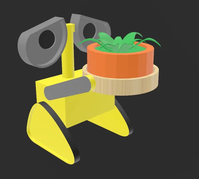Mô hình in 3D chậu cây WALL-E (Walle Plant Vase) cực đáng yêu - Image 1